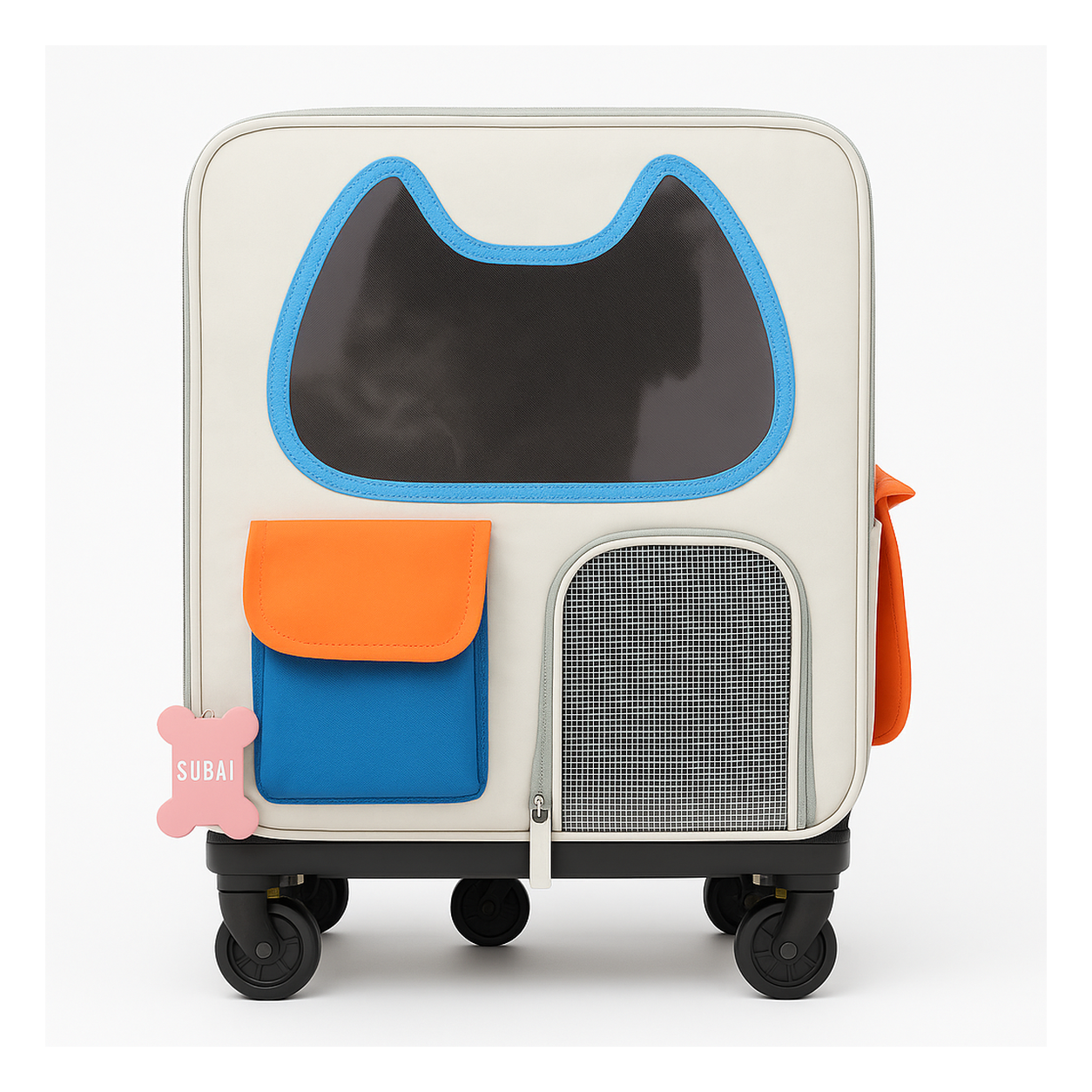 Rolling Pet Carrier D09191 in Blue (Without Base Tray)