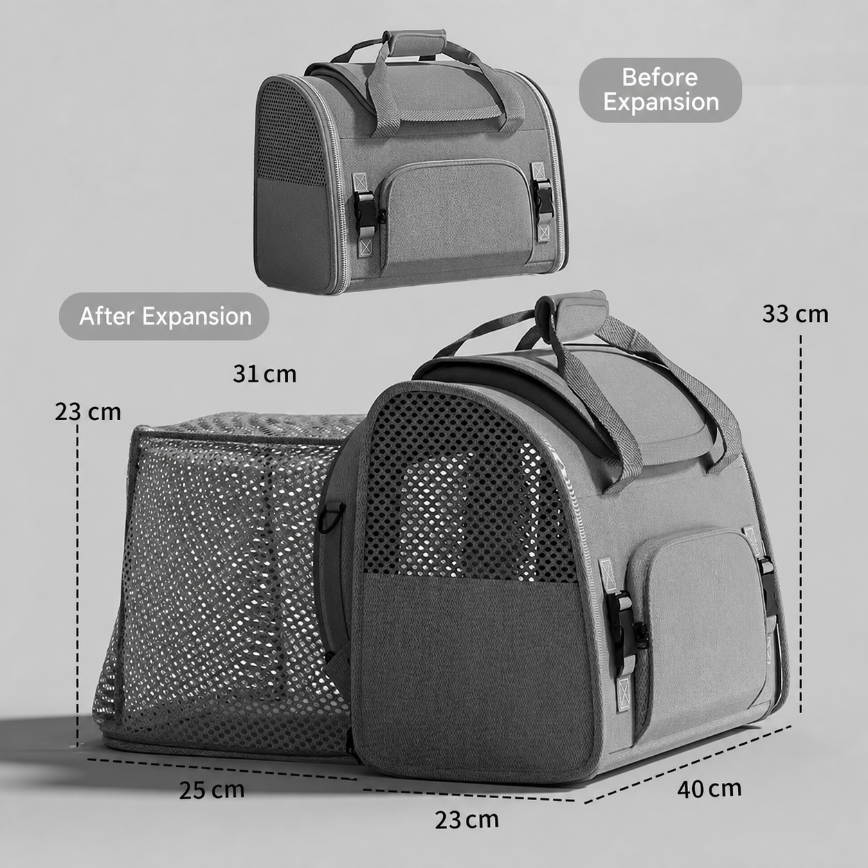 Pet Backpack Carrier D52535 in Gray